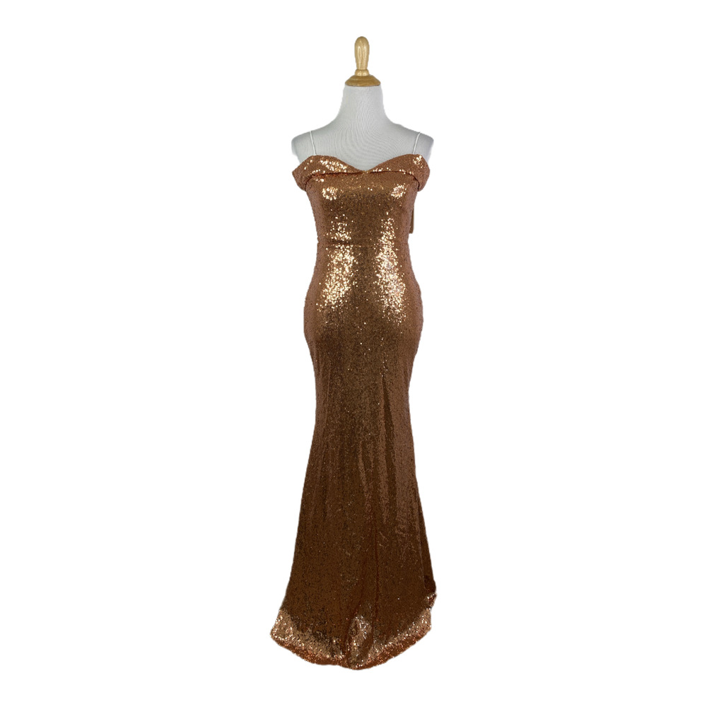 Club L London Bardot Sequin Gown Size 6